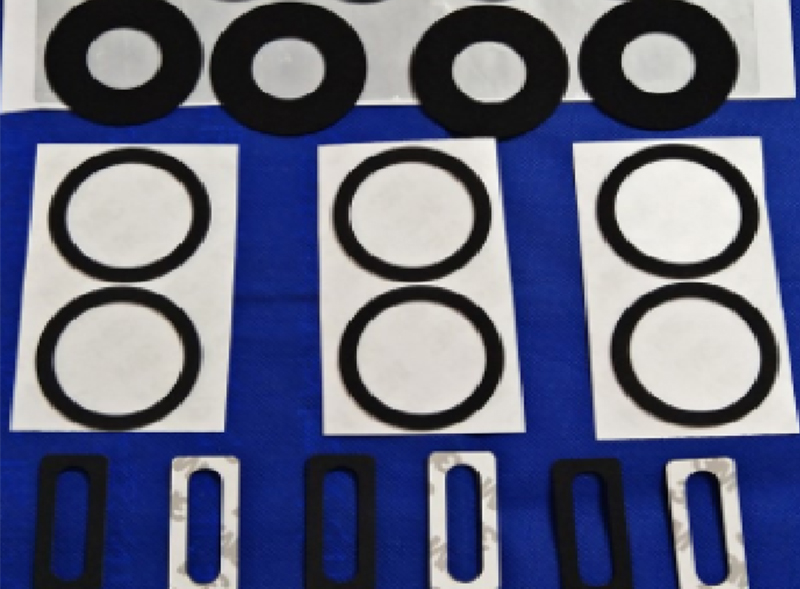 Cushioning, insulating, flame retardant silicone gasket